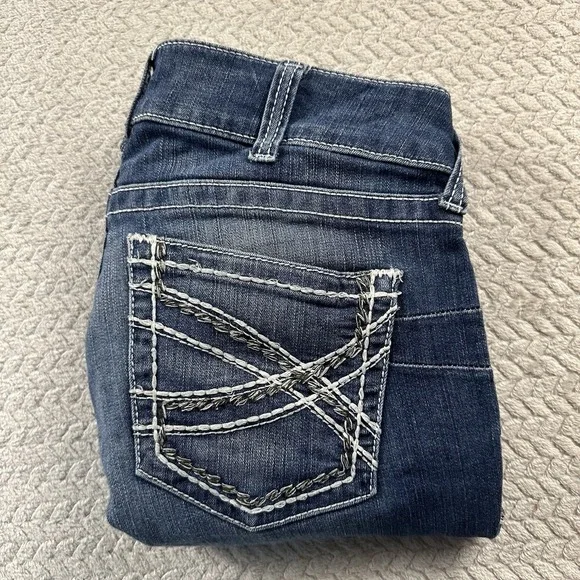 Ariat Jeans Womens 31 L (32x34) Tall Bootcut Mid Rise Western Outdoors Cowgirl - Picture 7 of 16